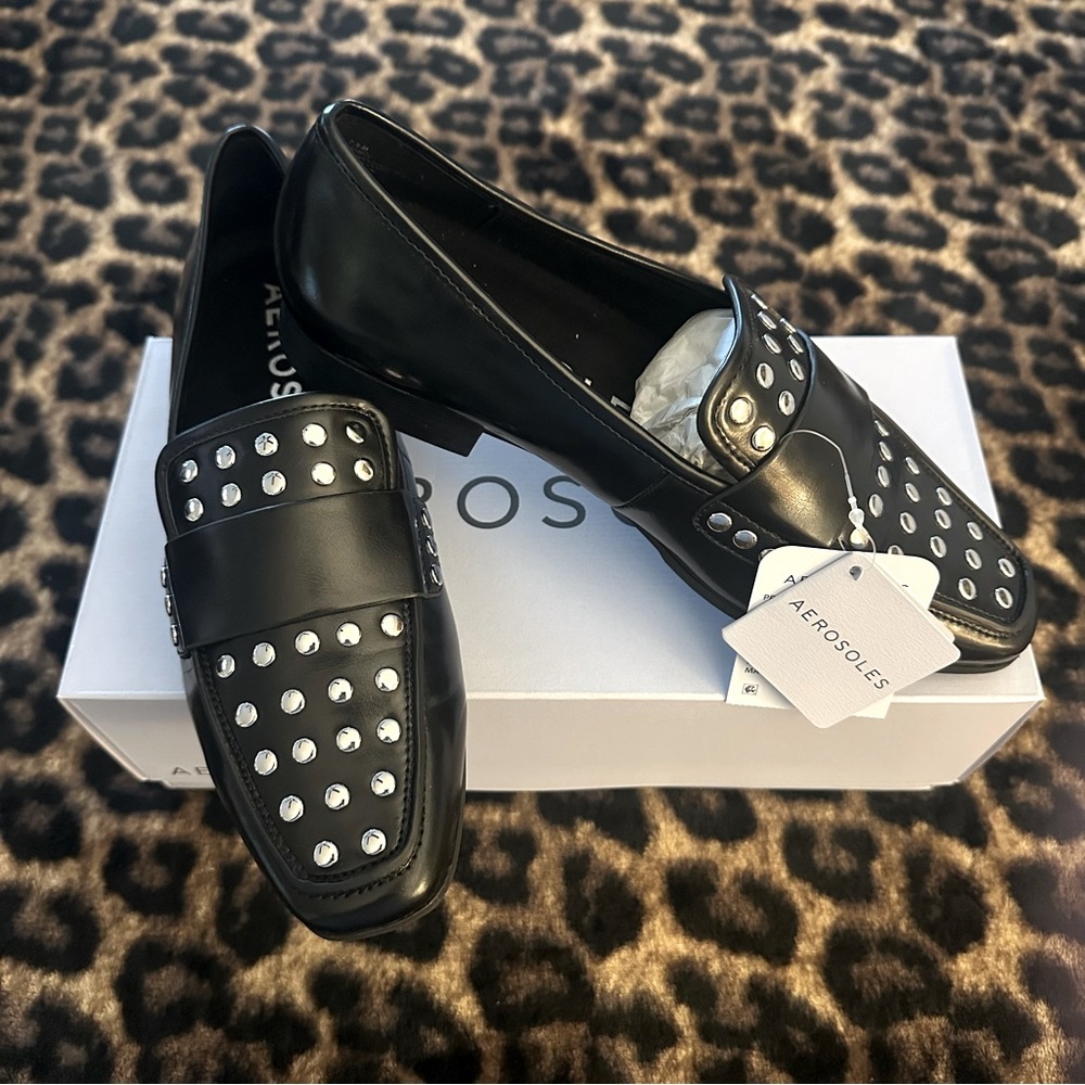 NWT Aerosoles Prince Studded Loafers